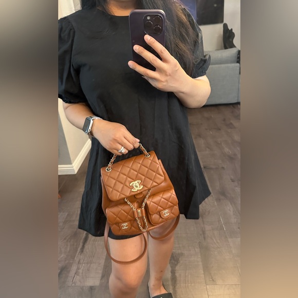 ❌ SOLD ❌ CHANEL 23A DUMA BACKPACK LIGHT BROWN CALFSKIN - Picture 12 of 12